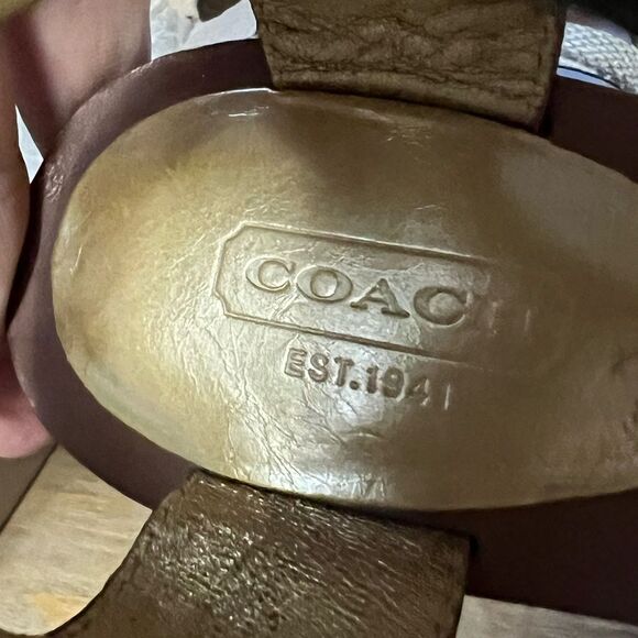 COACH Prue Snake embossed wedges - Picture 7 of 8